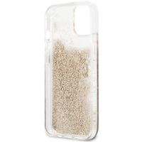 Guess Coque 4G Logo Liquid Glitter Apple iPhone 13 Mini - Doré