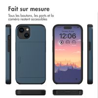 imoshion Coque arrière avec porte-cartes Apple iPhone 15 - Bleu foncé