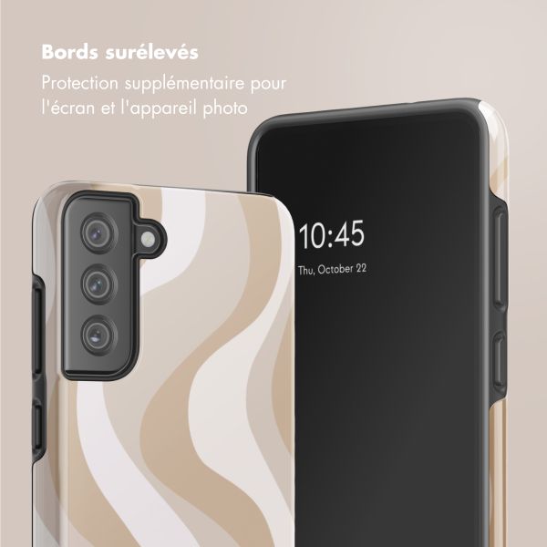 Selencia Coque arrière Vivid Samsung Galaxy S21 FE - Desert Waves Beige
