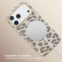 Selencia Coque Sabi imprimé panthère avec MagSafe Apple iPhone 17 Pro Max - Soft Ivory