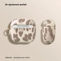 Selencia Coque Sabi motif panthère  Apple Airpods 4 - Soft Ivory
