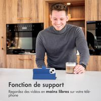 Accezz Étui de téléphone portefeuille Wallet Apple iPhone 13 Pro - Bleu foncé