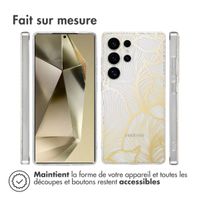 imoshion Coque Design Samsung Galaxy S25 Ultra - Golden Leaves Transparent