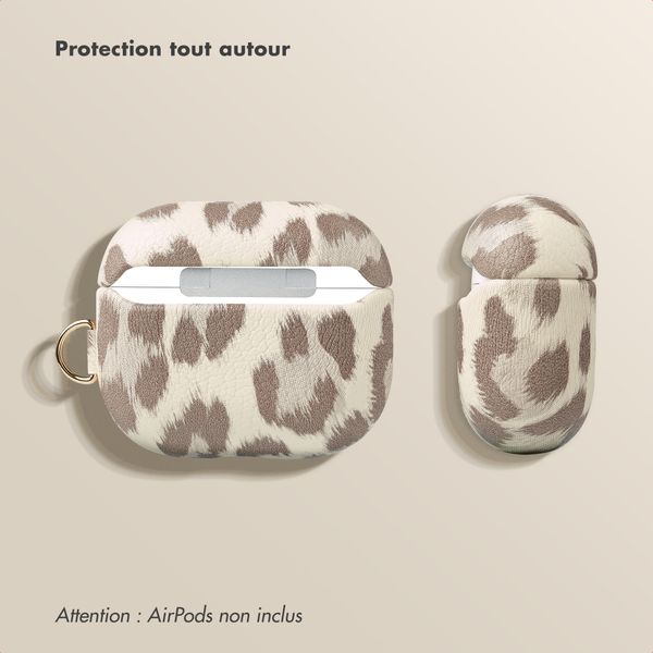 Selencia Coque Sabi Apple AirPods Pro 3 - imprimé léopard - Soft Ivory