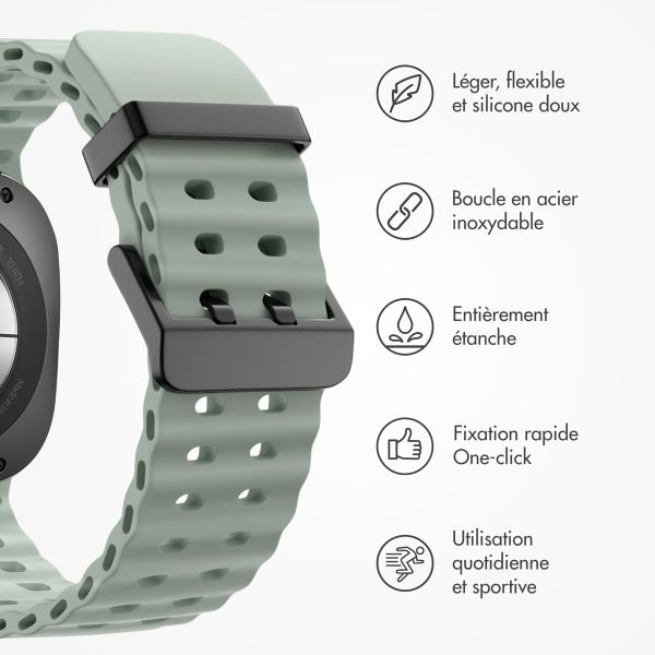 imoshion Bracelet Ocean en silicone Samsung Galaxy Watch Ultra (2024/2025) - Grayish Green
