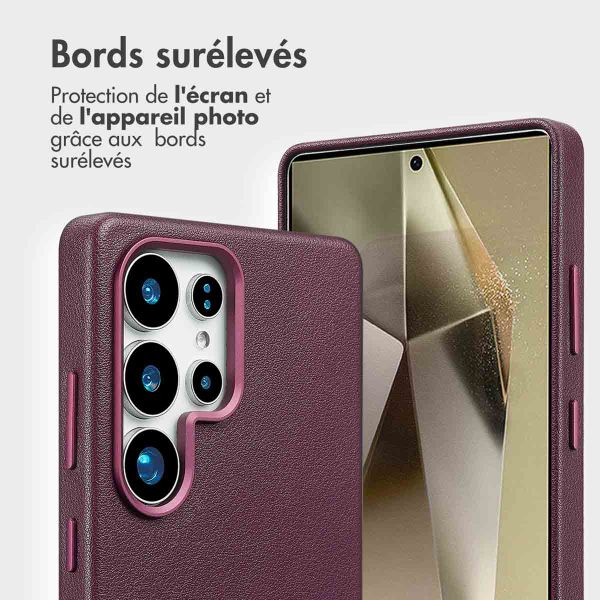 Accezz Étui de téléphone portefeuille en cuir 2-en-1 avec MagSafe Samsung Galaxy S25 Ultra - Heath Purple