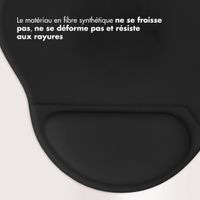 imoshion Tapis de souris ergonomique - Tapis de souris avec repose-poignet - 30 x 25 cm - Noir