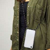 imoshion Coque arrière transparente avec cordon Apple iPhone SE (2022 / 2020) / 8 / 7 - Noir & Doré