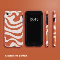 Selencia Coque arrière Vivid Apple iPhone SE (2022 / 2020) / 8 / 7 / 6(s) - Dream Swirl Orange