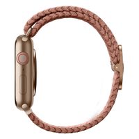 Uniq Bracelet tressé Aspen Apple Watch Series 1 t/m 9 / SE (38/40/41 mm) | Series 10 / 11 (42 mm) - Grapefruit Pink