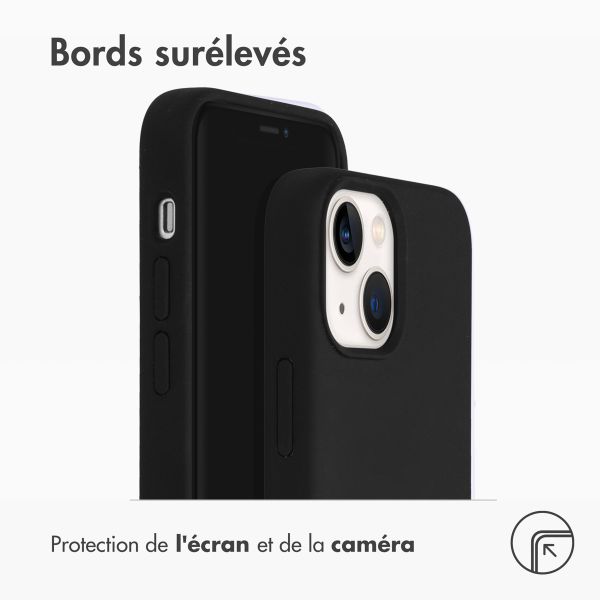 Accezz Coque Liquid Silicone avec MagSafe iPhone 13 Mini - Noir