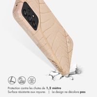 Selencia Aurora Coque Fashion Samsung Galaxy A33 - ﻿Coque durable - 100 % recyclée - Earth Leaf Beige