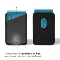 Accezz Porte-cartes en cuir - Compatible avec MagSafe et Qi2 - Onyx Black