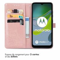 imoshion Etui de téléphone portefeuille Mandala Motorola Moto E13 - Rose Dorée