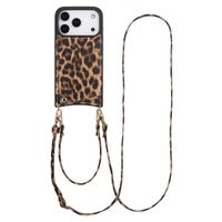 Selencia Coque de télephone Nova avec cordon et porte-cartes Apple iPhone 17 Pro - Leopard