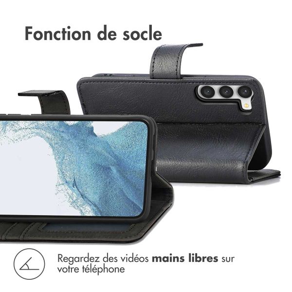 imoshion Étui de téléphone portefeuille Luxe Samsung Galaxy S23 - Noir