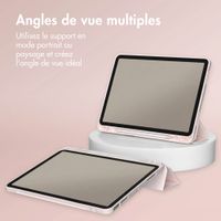 Accezz Coque tablette portefeuille Smart Silicone Apple iPad 11 (2025) 11 pouces A16 / iPad 10 (2022) 10.9 pouces - Rose