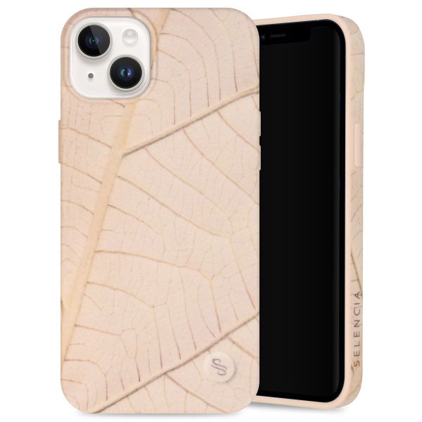 Selencia Aurora Coque Fashion iPhone 14 Plus - ﻿Coque durable - 100 % recyclée - Earth Leaf Beige