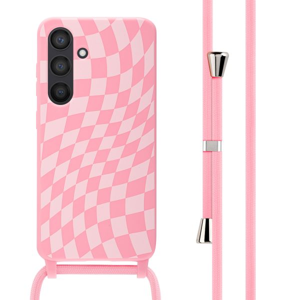 imoshion Coque design en silicone avec cordon Samsung Galaxy S24 - Retro Pink