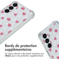 imoshion Coque Design avec cordon Samsung Galaxy A16 - Dusty Rose Connected Hearts