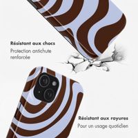 Selencia Coque arrière Vivid avec MagSafe Apple iPhone 15 - Dream Swirl Chocolate