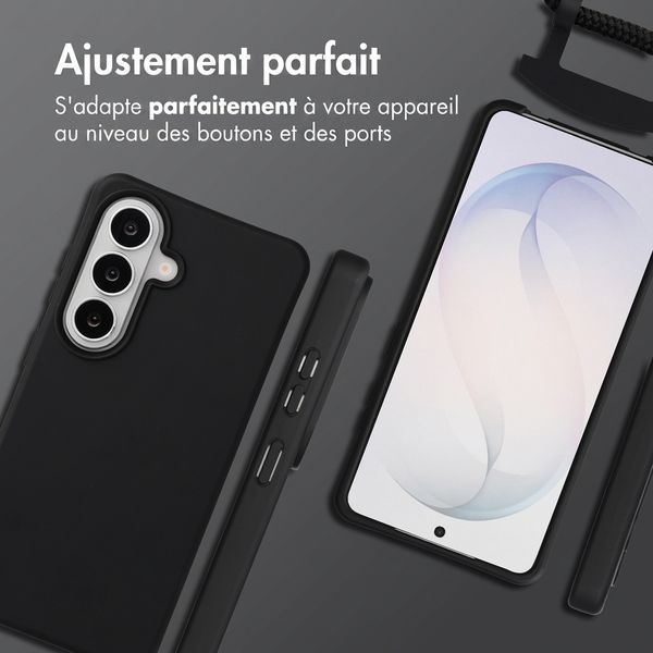 imoshion Coque arrière Color avec cordon amovible et MagSafe Samsung Galaxy S26 - Noir