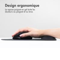 imoshion Tapis de souris ergonomique - Tapis de souris avec repose-poignet - 30x25 cm - Noir