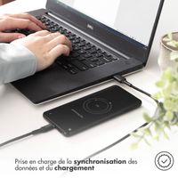 imoshion Braided USB-C vers câble USB-C - 0,5 mètre - Noir