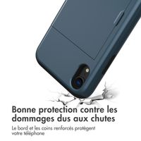 imoshion Coque arrière avec porte-cartes Apple iPhone Xr - Bleu foncé