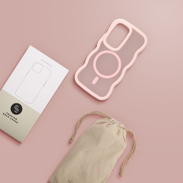 Selencia Coque arrière Wavy avec MagSafe Samsung Galaxy S26 Ultra - Soft Pink