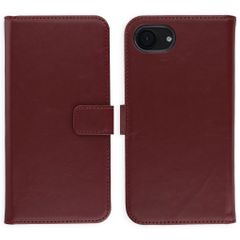 Selencia Étui portefeuille en cuir véritable Apple iPhone 17e / 16e - Burgundy