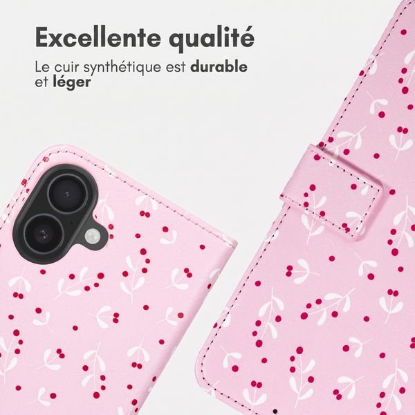 imoshion Étui de télephone portefeuille Design Apple iPhone 17 - Blush Berries
