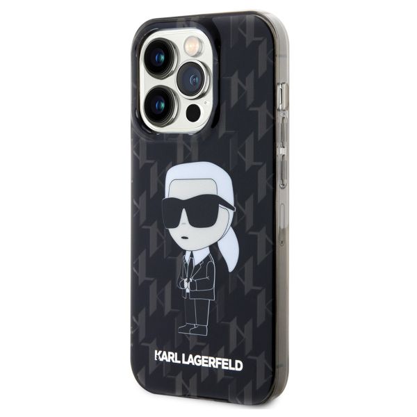 Karl Lagerfeld Coque rigide Monogram iPhone 15 Pro - Noir