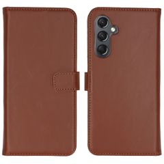 Selencia Étui portefeuille en cuir véritable Samsung Galaxy A25 (5G) - Marron clair