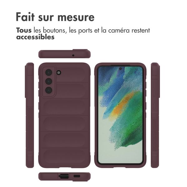 imoshion Coque arrière EasyGrip Samsung Galaxy S21 FE - Aubergine