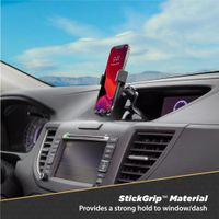 Scosche Support de téléphone GravityDrop 3-in-1 pour voiture - Universel - Tableau de bord / Pare-brise / Grille de ventilation - Noir