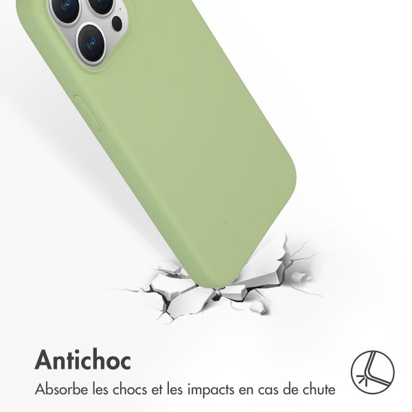 Accezz Coque Liquid Silicone avec MagSafe iPhone 15 Pro Max - Vert