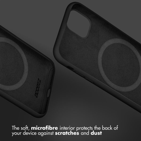 Accezz Coque Liquid Silicone avec MagSafe Samsung Galaxy A36 / A56 - Noir