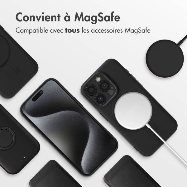 imoshion Coque Couleur avec MagSafe iPhone 15 Pro - Noir