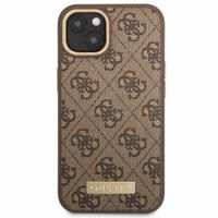 Guess Coque 4G Logo Monogram MagSafe Apple iPhone 14 - Brun