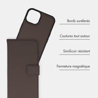imoshion Étui portefeuille luxe 2-en-1 amovible Apple iPhone 14 - Marron