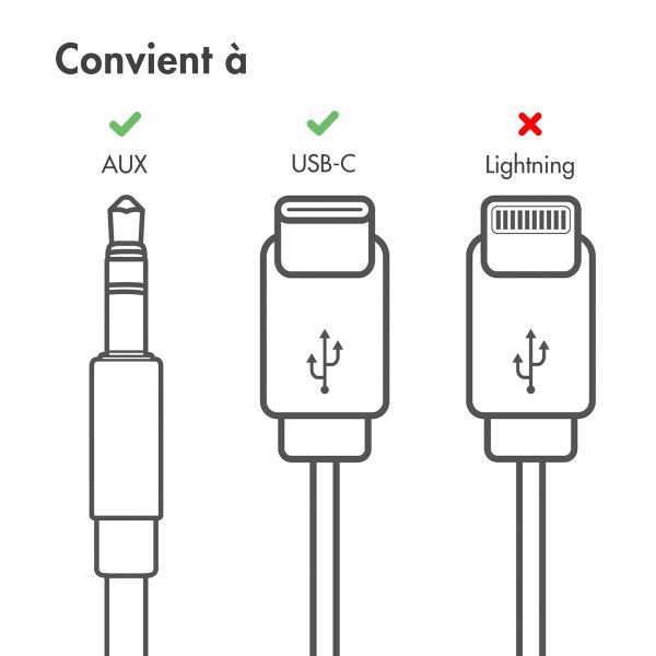 imoshion ﻿Adaptateur AUX - Adaptateur audio USB-C vers 3,5 mm / Jack - USB-C mâle vers AUX femelle - Noir