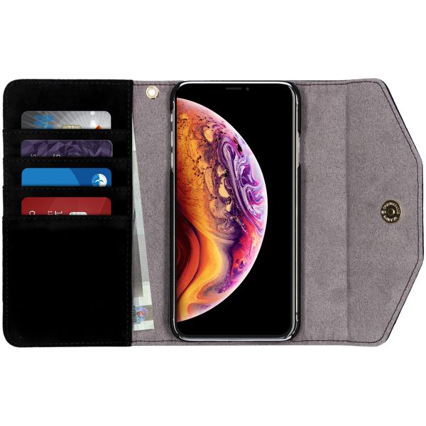 iDeal of Sweden Mayfair Clutch Velvet iPhone Xs Max - Noir