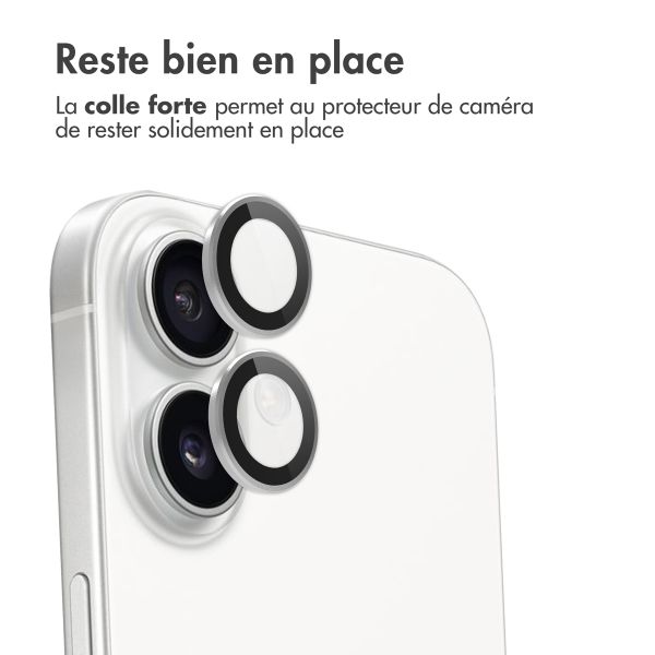 imoshion Lot de 2 protections d'objectif de caméra Apple iPhone 17 / 16 / 16 Plus - Blanc