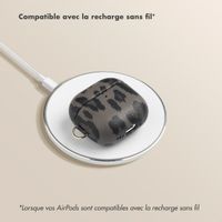 Selencia Coque Sabi Apple AirPods 4 - imprimé léopard - Midnight Black