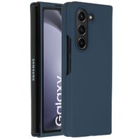 Accezz Coque Liquid Silicone Samsung Galaxy Z Fold 5 - Bleu foncé