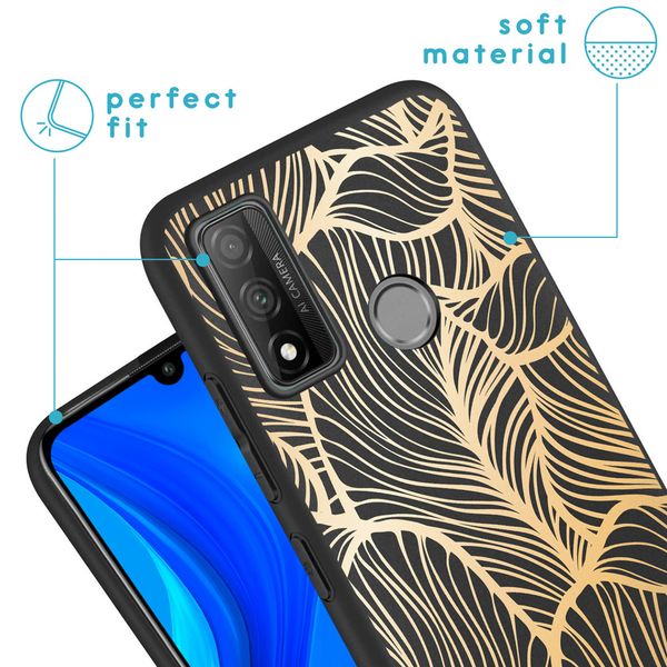 imoshion Coque Design Huawei P Smart (2020) - Feuilles / Noir