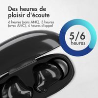 imoshion ﻿Écouteurs Aura Pro - Écouteurs sans fil - Écouteurs sans fil Bluetooth - Avec fonction de réduction du bruit ANC - Noir