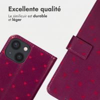 imoshion Étui de télephone portefeuille Design Apple iPhone 13 - Crush Check Coral Dust
