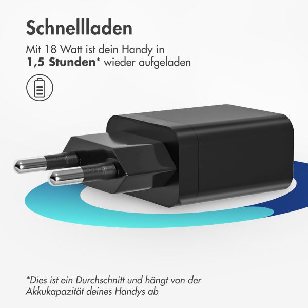 imoshion Adaptateur secteur 18 watts | USB-A - Noir